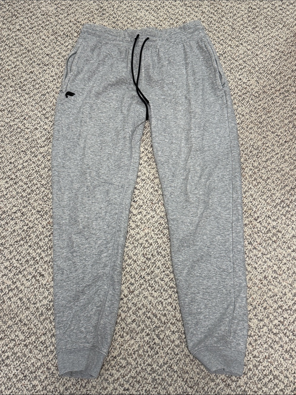 Fabletics Men's Grey Heather Jogger Sweatpants with Drawstring